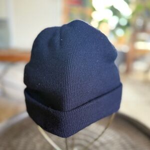 Navy Blue Knit Beanie